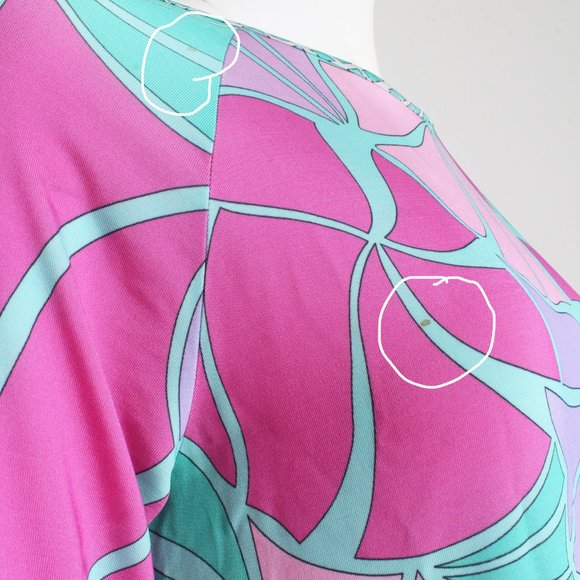 Averardo Bessi Dress Silk Jersey Abstract Leaf Print - Picture 7 of 9